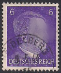 Германия (Рейх) 1941 год. Стандарт. Адольф Гитлер (ном. 6). 1 гашеная марка из серии
