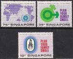 Сингапур 1974 год. Рост мирового населения. 3 марки