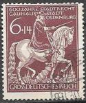 Рейх. 1945 год. 600 лет Одельбургу. Граф на коне. 1 гашеная марка