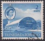Тринидад и Табаго 1960 год. Куин-холл (ном. 2). 1 гашеная марка из серии