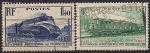 Франция 1937 год. Международный Железнодорожный Конгресс. 2 гашёные марки