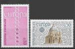 Франция 1971 год. Европа СЕПТ. Собор и логотип. 2 марки