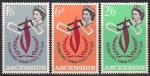 Остров Вознесения 1968 год. Международный год Прав Человека. 3 марки