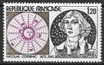 Франция 1974 год. 500 лет со дня рождения Николая Коперника, 1 марка