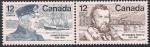 Канада 1977 год. Исследователи Арктики. 2 марки