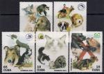 Куба 2001 год. Кошки и собаки. 5 марок (н)