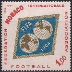 Монако 1964 год. 60 лет футбольной организации ФИФА. 1 марка