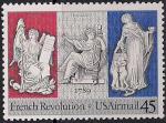 США 1989 год. 200 лет Французской революции. 1 марка 