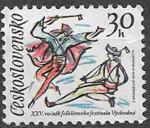 ЧССР 1978 год. Фестиваль фольклора. Народные танцы. 1 марка