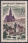 Франция 1961 год. 80 лет городу Тан. Вид на замок. 1 марка