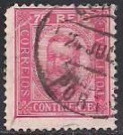 Португалия 1892 год. Стандарт. Король Карлос 1-й (ном. 75). 1 гашеная марка из серии