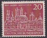 ФРГ 1958 год. 800 лет Мюнхену. 1 марка