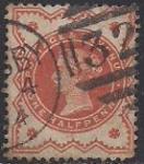 Великобритания 1887 год. Королева Виктория (ном. 1 1/2). 1 гашеная марка из серии
