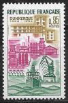 Франция 1962 г., Город Дюнкерк, судно, порт, 1 марка