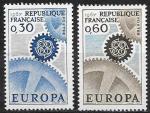 Франция 1967 г., Эмблема Европа СЕПТ, 2 марки