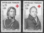 Франция 1964 г., Красный крест. Личные врачи Наполеона, 2 марки Франция 1964 г., Красный крест. Личные врачи Наполеона, 2 марки