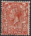 Великобритания 1912 год. Стандарт. Король Георг 5-й (ном. 2). 1 гашеная марка из серии