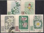 Польша 1957 год. Охраняемые растения. 5 гашёных марок