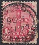 Новый Южный Уэльс (Австралия) 1897 год. Герб (ном. 1). 1 гашеная марка из серии