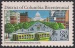 США 1991 год. 200 лет штату Колумбия. 1 марка