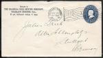 Конверт прошел почту США 1897 год, Колорадо - Штутгарт, марка 5 центов, с ВЗ
