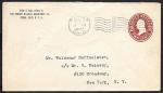 Конверт США, марка 2 цента. Прошел почту Огайо - Нью Йорк 1907 год. Маслобойный завод