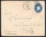 Конверт США, марка 1 цент. Прошел почту - Александрия 1894 год