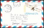 Почтовая карточка Авиа США, прошла почту Сакраменто - Минск 1978 год