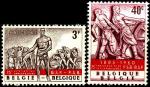 Бельгия 1960 год. 75 лет социалистической партии Бельгии. 2 марки