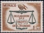 Монако 1964 год. 15 лет принятию Декларации о правах человека. 1 марка