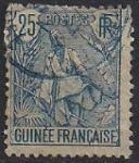 Французская Гвинея 1904 год. Стандарт. Пастух (ном. 25). 1 гашеная марка из серии