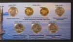 Набор монет в буклете. 7 монет - 5 и 10 рублей Крымский полуостров 