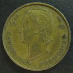 Монета. 5 франков. Западная Африка. Колонии 1956 год