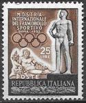 Италия 1952 год. Филателистическая выставка спортивных марок. 1 марка 
