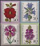 ФРГ 1974 год. Полевые цветы. 4 марки (н