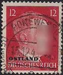 Германия (Ostland). Рейх 1941 год. Стандарт (ном. 12). 1 гашеная марка из серии