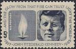 США 1964 год. Годовщина смерти президента Джона Кеннеди. 1 марка