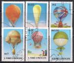 Сан-Томе и Принсипи 1979 год. История воздухоплавания. 6 гашеных марок