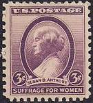 США 1936 год. 30 лет со дня смерти организатора женского движения Сьюзен Б. Энтони. 1 марка