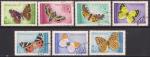 Румыния 1969 год. Бабочки. 7 гашеных марок