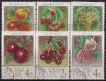 Венгрия 1986 год. Фрукты и ягоды. 6 гашёных марок