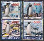 Буркина Фасо 2019 год. Пингвины. 4 гашеные марки