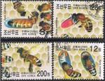 КНДР 2005 год. Пчелы. 4 гашеные марки
