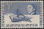 Британские Антарктические территории 1963 год. Исследование Арктики на лодке "Киста Дан" (ном.1/2). 1 марка из серии