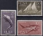 Ифни (Марокко) 1958 год. Тропические рыбы и парусник (147.178). 3 марки 