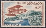Монако 1964 год. Легкий бомбардировщик-гидросамолет "Бреге" (ном 0,04). 1 марка из серии