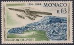 Монако 1964 год. Самолет "Ньюпор" на поплавках (ном 0,03). 1 марка из серии