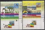 Израиль 2007 год. Развитие исторической области Галилея и пустыни Негев. 2 марки с купонами