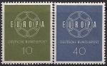 ФРГ 1959 год. Европа СЕПТ. Символическая цепь вокруг слова "Европа". 2 марки