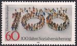 ФРГ 1981 год. 100 лет программе социального обеспечения. 1 марка